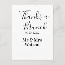 Obrigado um brunch pós-casamento nome data simples
