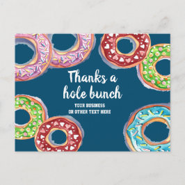Cartão Postal Obrigado um monte de rosquinha personalizado