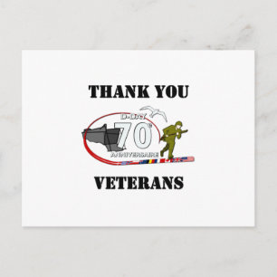 Cartão Postal Obrigado veteranos - Thank you veterans