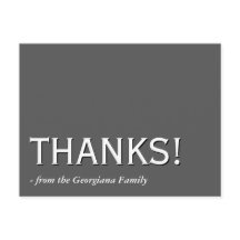 Cartão postal "OBRIGADO!" Vintage e Antigo