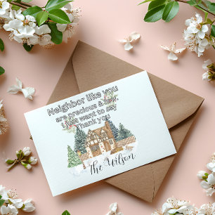 Cartão Postal Obrigado Vizinhos Coração Natal 2025