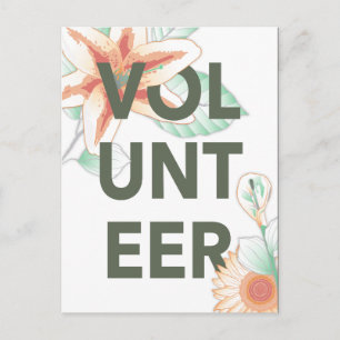 Cartão Postal obrigado você por oferecer flores voluntariamente