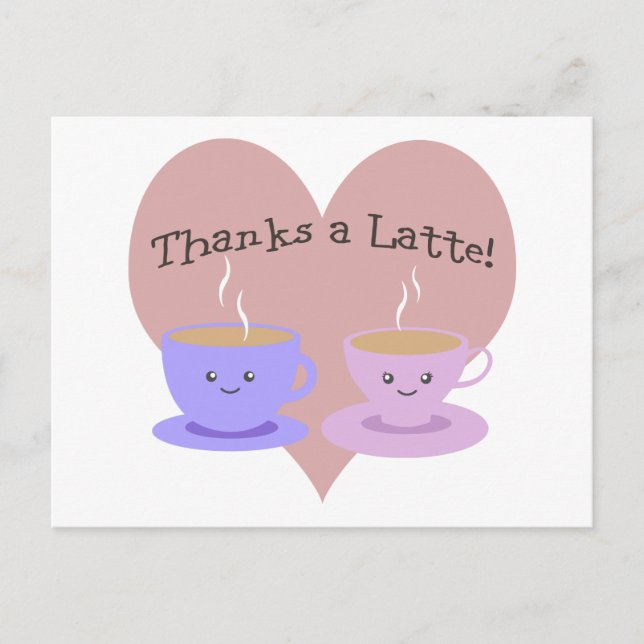 Cartão Postal Obrigados A Latte (Frente)