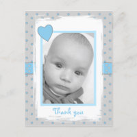 Obrigados de fotos para o bebê azul-presente e cin