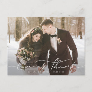 Cartão Postal Obrigados e amor Casual Casual Casual Casamento Ob