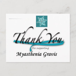 Cartão Postal Obrigados Para Apoiar A Miastenia Gravis