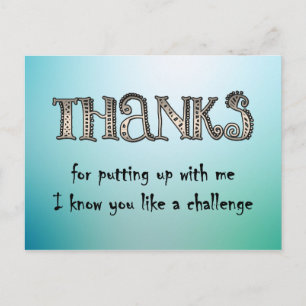 Cartão Postal Obrigados para me acompanhar