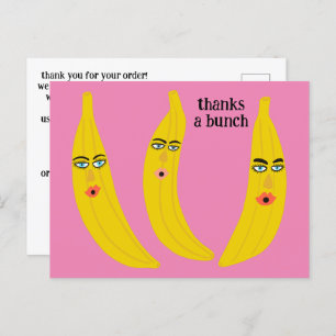 Cartão Postal OBRIGADOS PEDIDO DE Bananas Engraçadas A BUNCH OBR