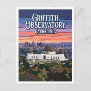Cartão Postal Observatório Griffith ao Pôr do Sol Los Angeles