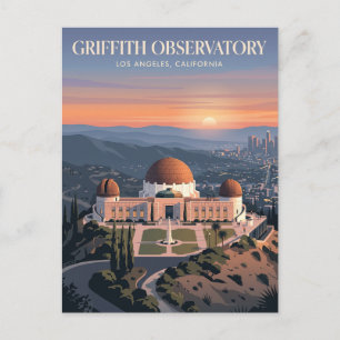 Cartão Postal Observatório Griffith Los Angeles Califórnia