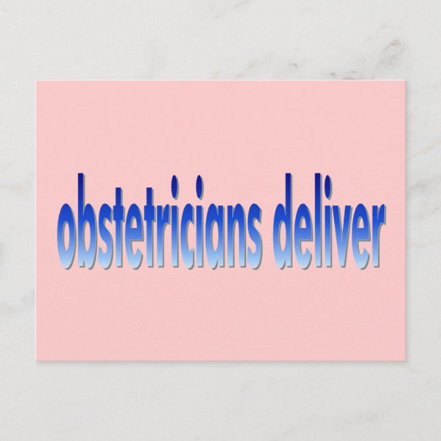 Cartão Postal Obstetrícia Entrega Pun (Frente)