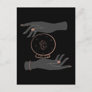 Cartão Postal Occult Fortune Teller Wicca Gótico Witchcraft