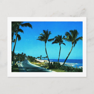 Cartão Postal Ocean Boulevard, Palm Beach, Florida Vintage