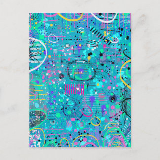 Cartão Postal Ocean Bubbles: Maximalist Art