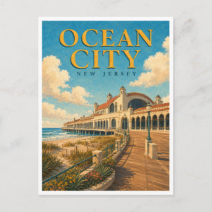 Cartão Postal Ocean City New Jersey Music Pier GeoSaga