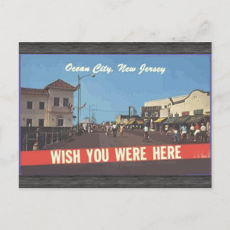 Cartão Postal Ocean City, Nova Jersey, Vintage