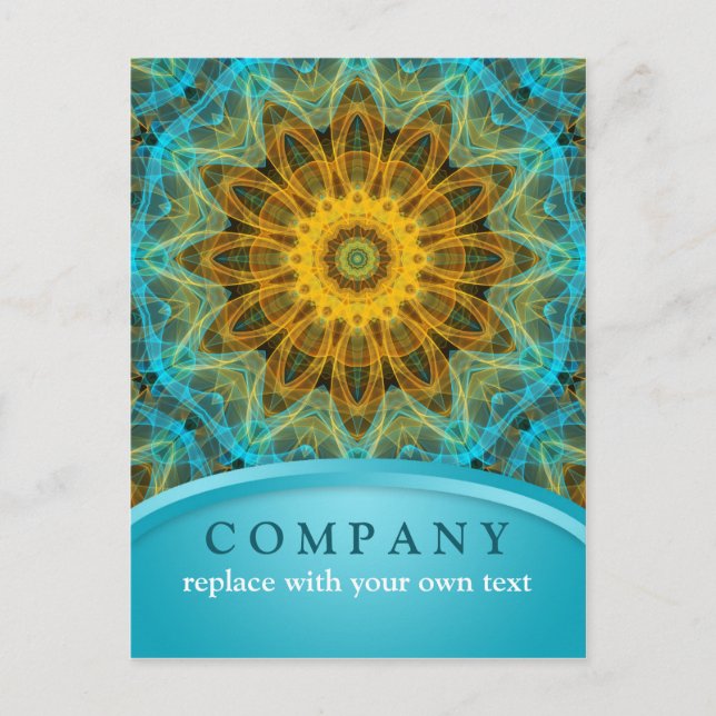 Cartão Postal Ocean Star Mandala (Frente)