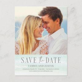 Cartão Postal Ocean Vibes Beach Weding Date Postcard