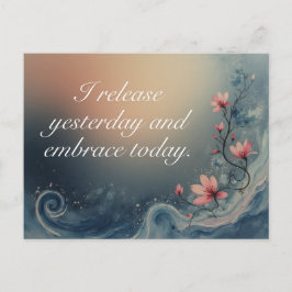 Cartão Postal Ocean Wave Inspirational Calming Message