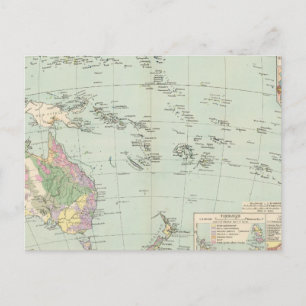 Cartão Postal Oceanien - Mapa Atlas da Oceânia