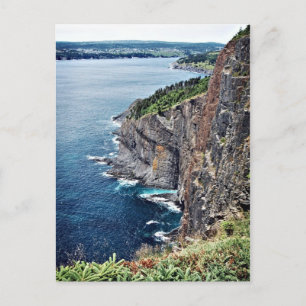 Cartão Postal Oceanos Cliff - Terra Nova, Canadá