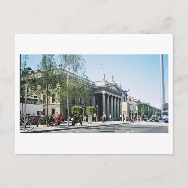 Cartão Postal O'Connell Rua, Dublin GPO edifício Irlanda (Frente)