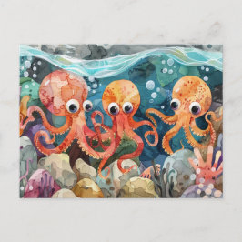 Cartão Postal Octopus