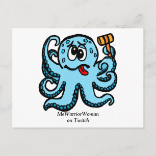 Cartão Postal Octopus Bonk, MeWarriorWoman no Twitch