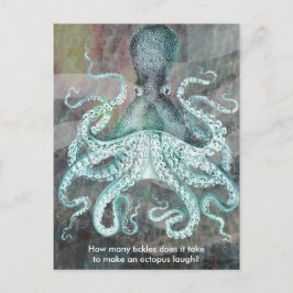 Cartão Postal Octopus de Vintagem Náutica