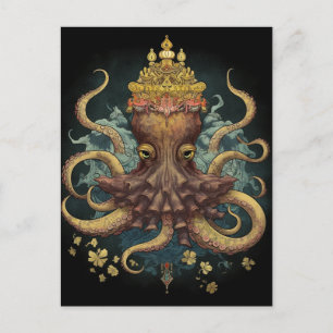 Cartão Postal Octopus King