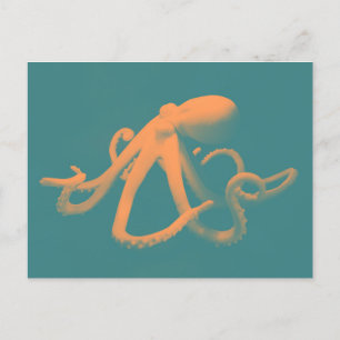 Cartão Postal Octopus Laranja