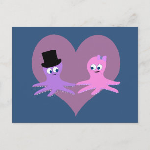Cartão Postal Octopus Love