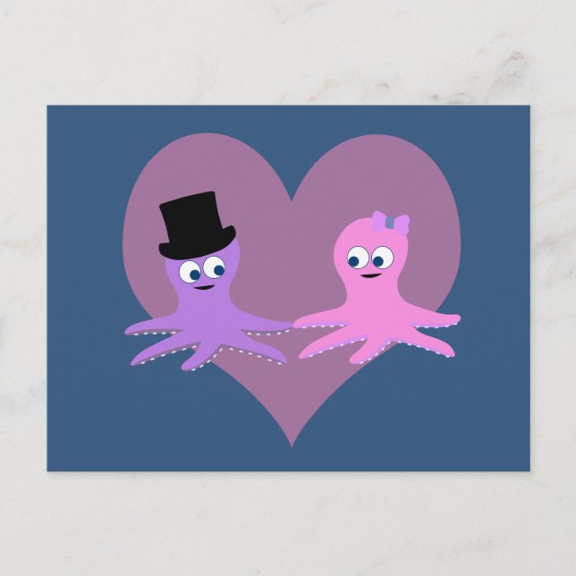 Cartão Postal Octopus Love (Frente)