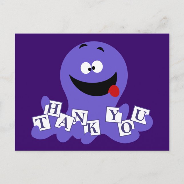 Cartão Postal Octopus Obrigado (Frente)
