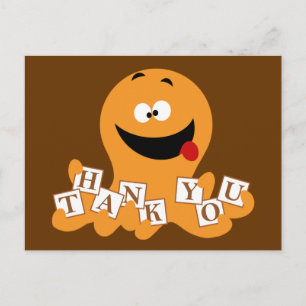 Cartão Postal Octopus Obrigado