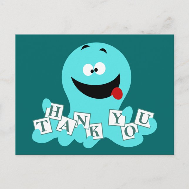 Cartão Postal Octopus Obrigado (Frente)