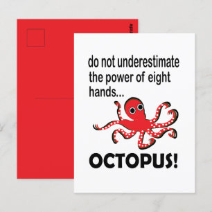 Cartão Postal Octopus Ocean Animal Funny