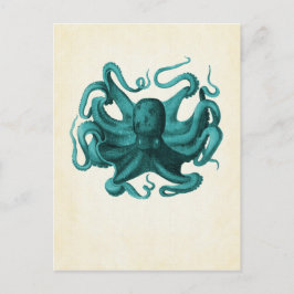 Cartão Postal Octopus Vintage