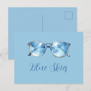 Cartão Postal Óculos de Sol Blue Skies