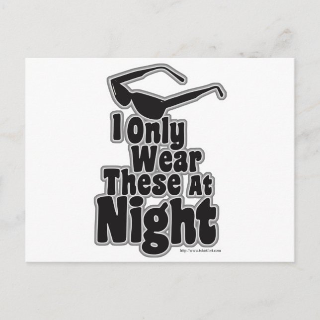 Cartão Postal Óculos de Sol Depois do Anoitecer (Frente)