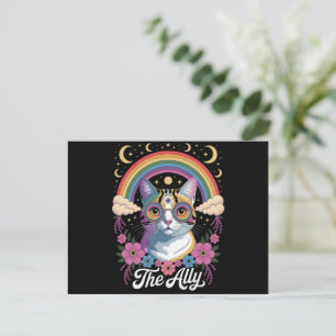 Cartão Postal Óculos de sol engraçados Ally Ca Orgulho Gay Pride