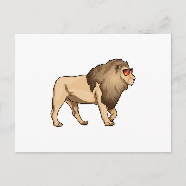 Cartão Postal Óculos de Sol Leão (Frente)