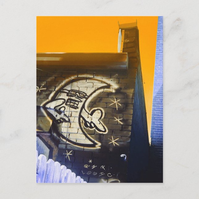 Cartão Postal óculos de sol na lua da noite (Frente)