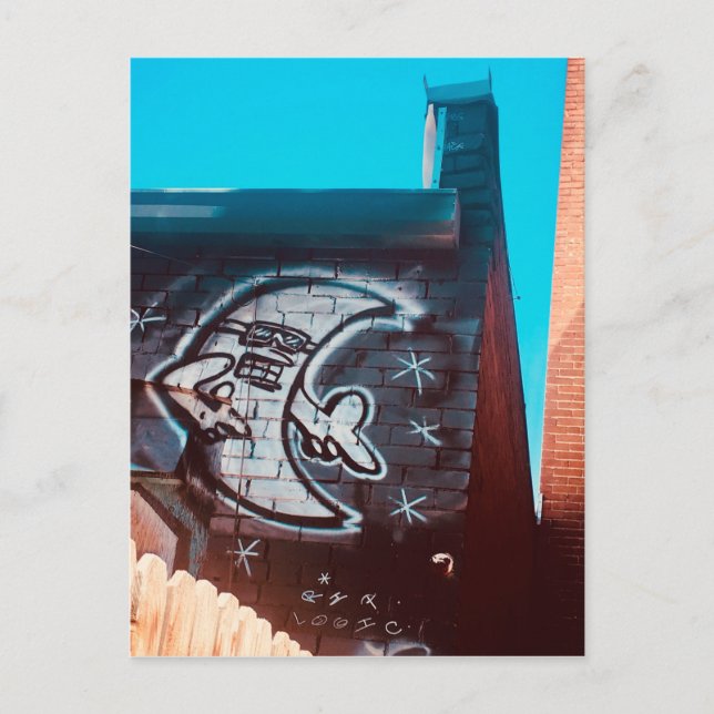 Cartão Postal óculos de sol na lua da noite (Frente)