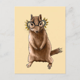 Cartão Postal Óculos Hippie de Esquilo Listrado