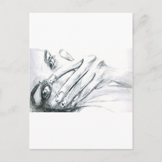 Cartão Postal Ocultando o sorriso (Frente)