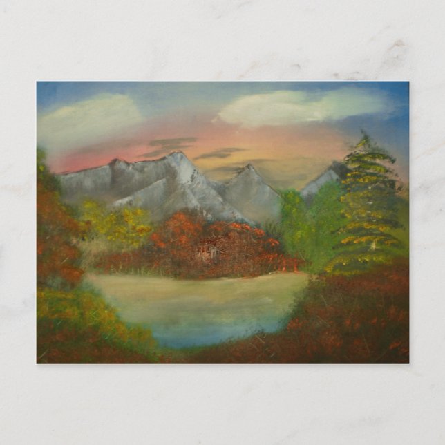 Cartão Postal Oculto no Cartão-Postal Vermelho (Frente)