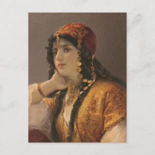 Cartão Postal Odalesque por Gustavo Richter Chromolithograph