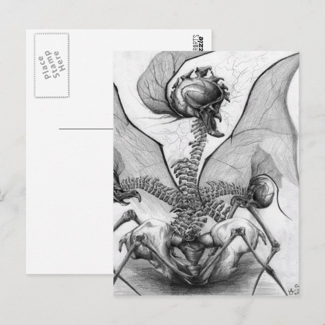 Cartão Postal Odd Bone Fellow Fantasy Gótico Skeleton Monster Ar (Frente/Verso)