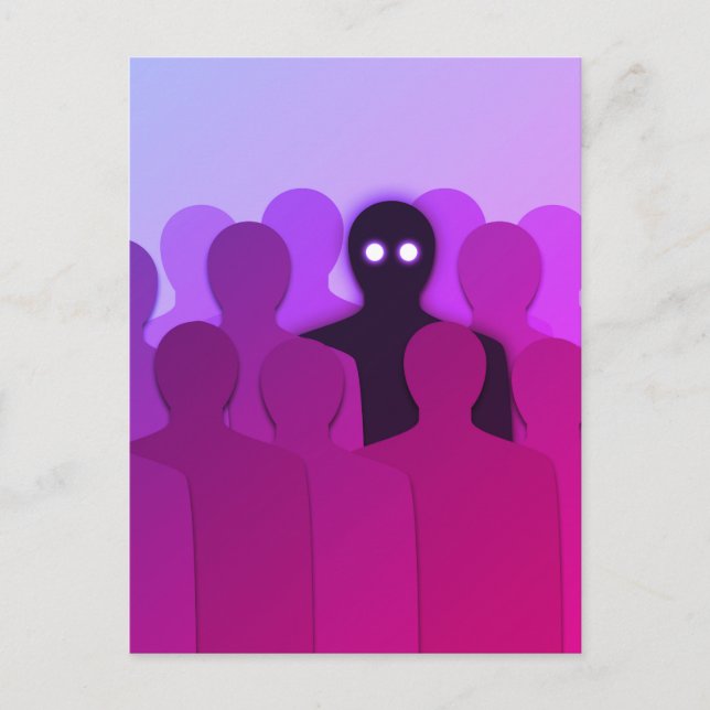 Cartão Postal Oddity Surreal Pink Aestic Weirdo (Frente)